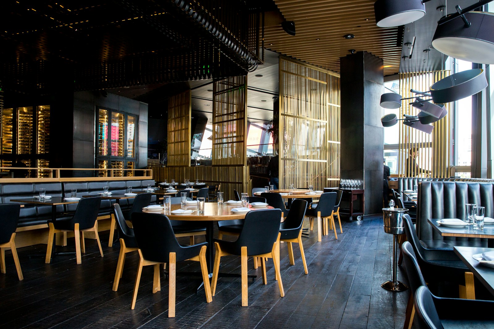 The dining room at dusk