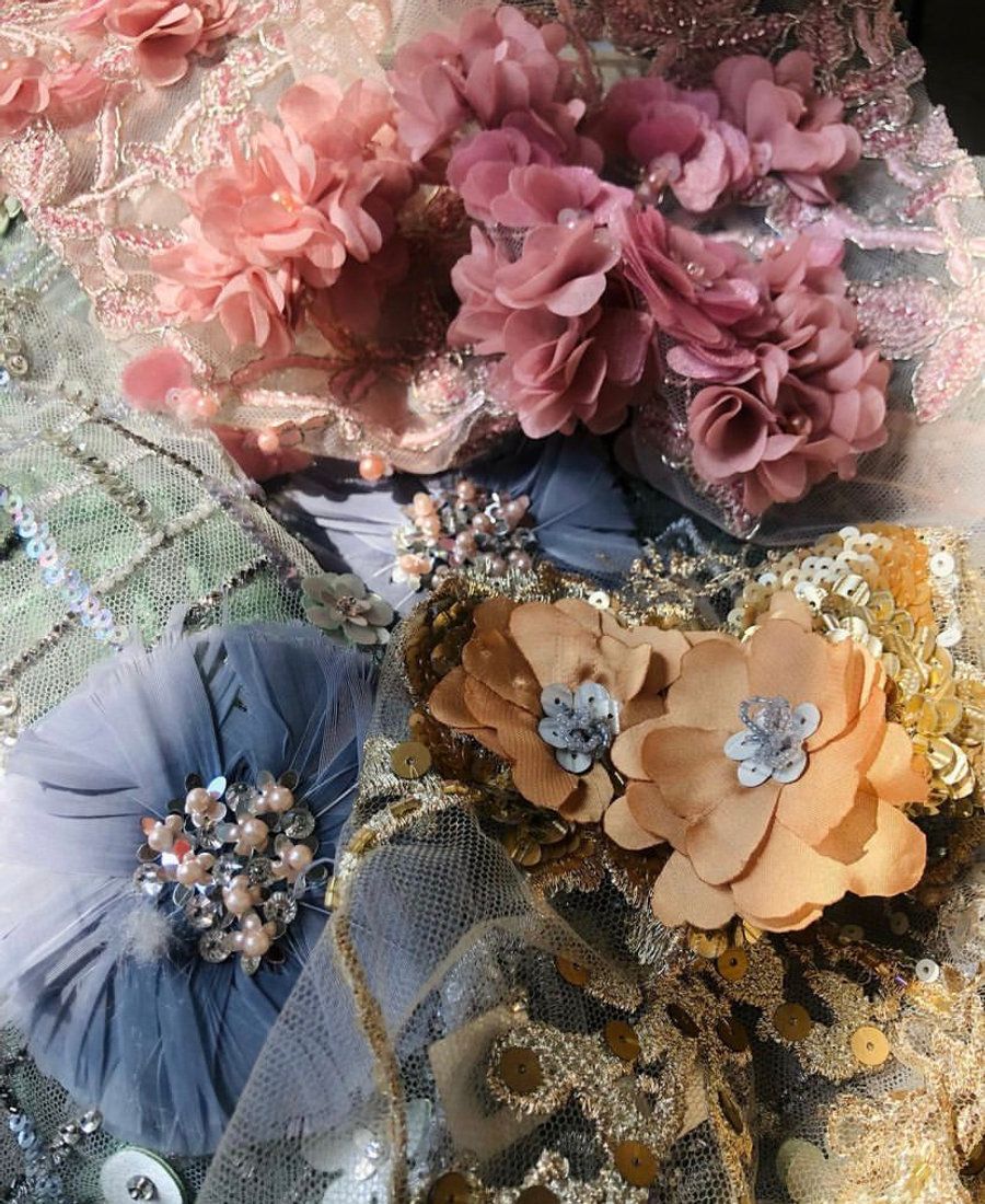 Hand made flower appliqué
