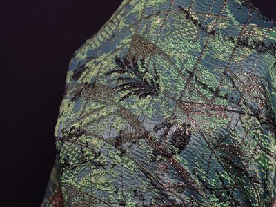 Iridescent brocade swatch